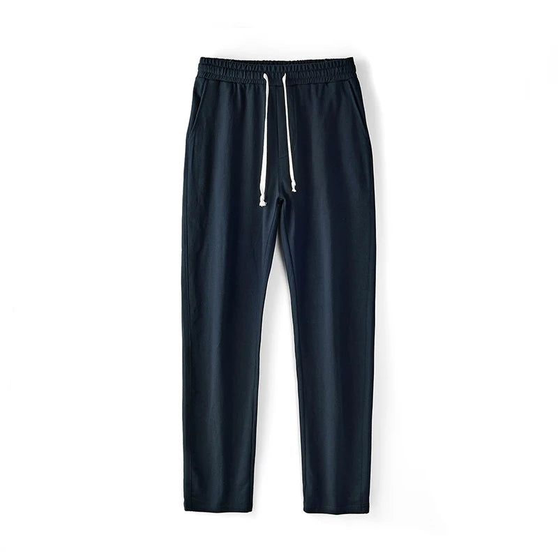 Men's Pants Autumn Winter Sport Fitness Jogger Pants 100 Cotton Black Loose Straight Long Sweatpants Outdoor Casual Trousers