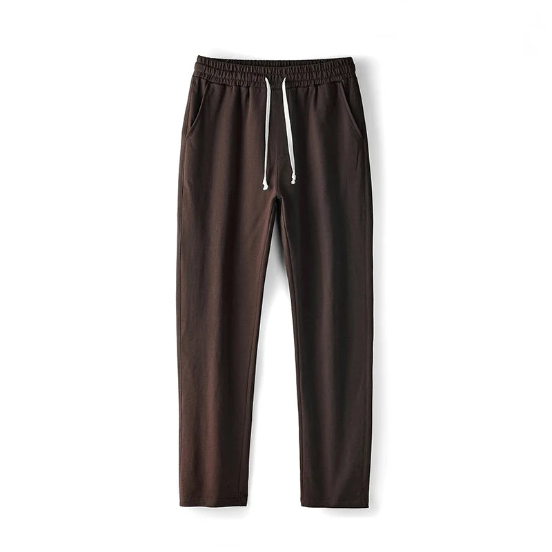 Men's Pants Autumn Winter Sport Fitness Jogger Pants 100 Cotton Black Loose Straight Long Sweatpants Outdoor Casual Trousers