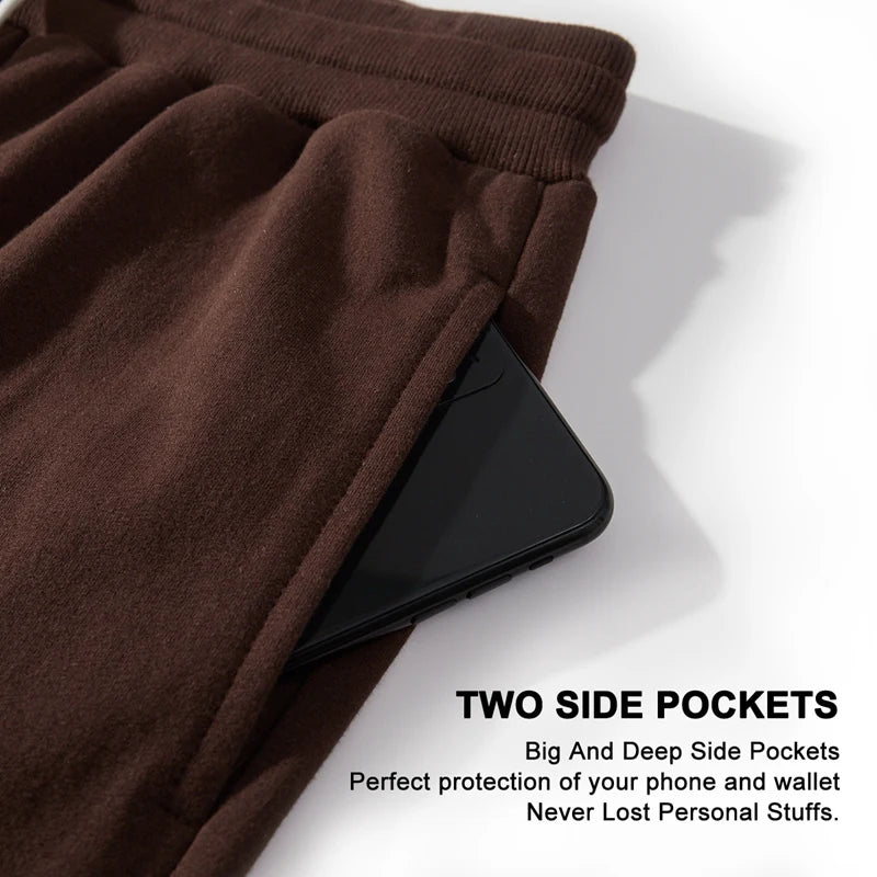 Vintage Sports Sweatpants Spring Autumn New Cotton Brown Joggers Fitness Casual Pencil Pants Loose Home Comfortable Sweatpants