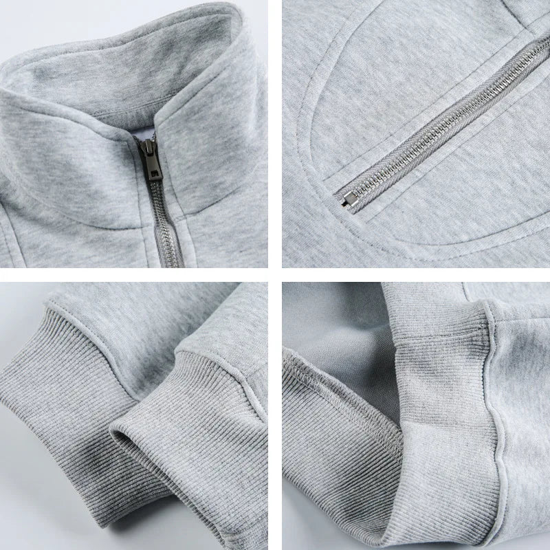 2026 Spring New Color Shirt Zipper Stand Up Collar Sportswear Men's Loose Multi Functional Casual Top Fashionable American