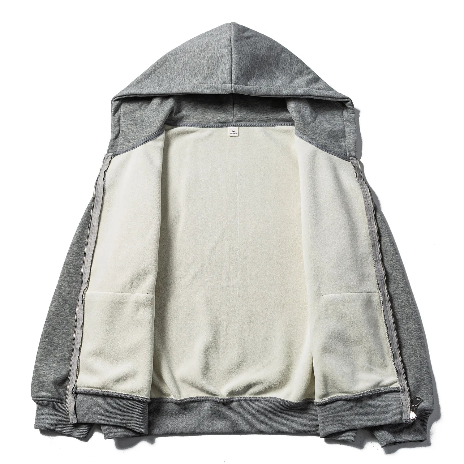 Fall winter Simple Versatile Youthful Campus Style Couple Long Sleeve Hooded Zipper Knitted Open Cardigan Sweater Outerwear