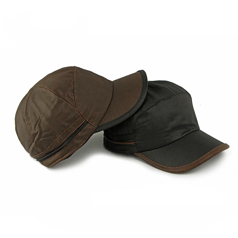 Akkad Kuti New Arrival  Fleece Lined Thickened 6-Panel Cap Unisex Japanese Retro Full Closed Warm Winter Baseball Hat