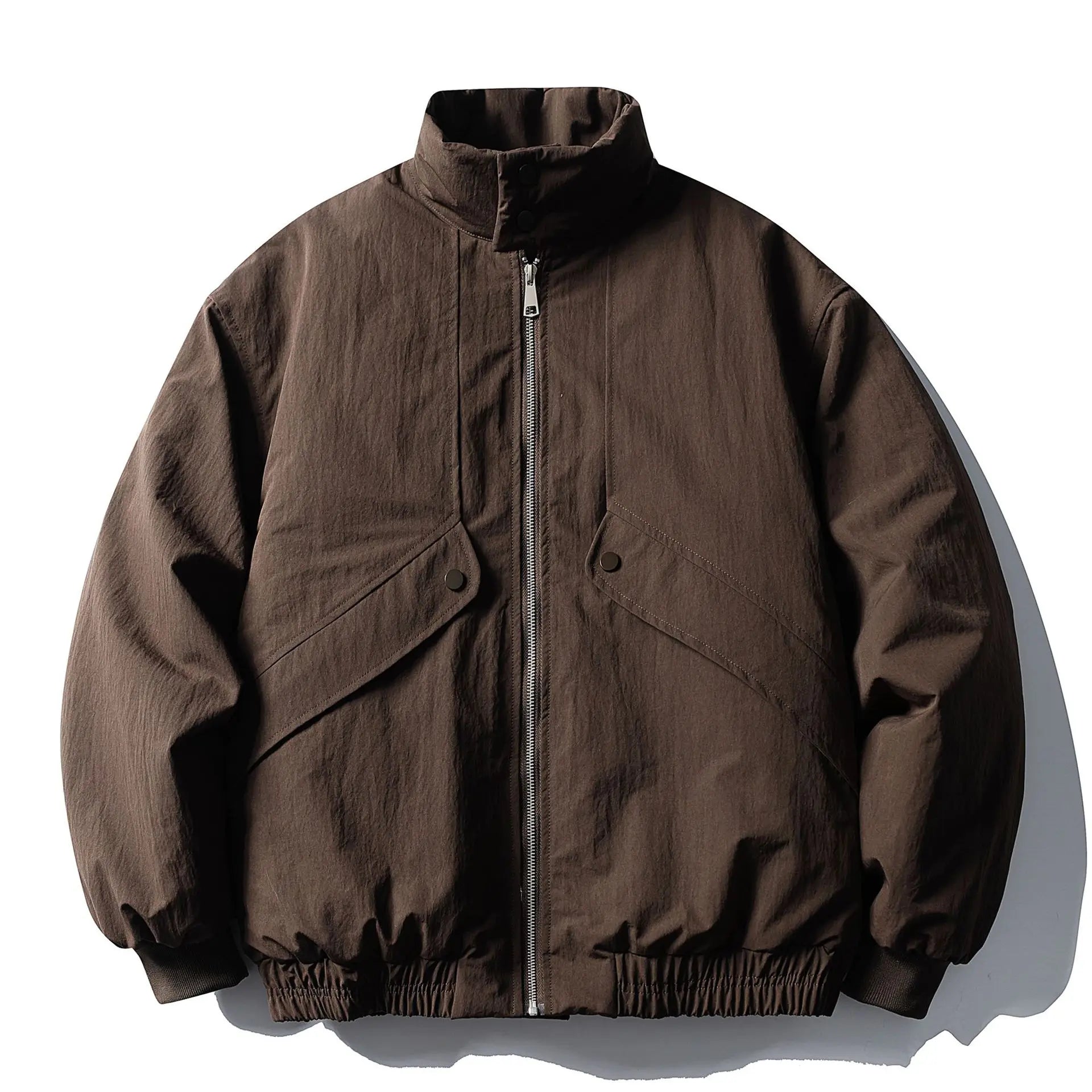 2026 New Winter Thiened Warm Stand Collar Jacket Men's Outdoor Casual Cold Resistant Coat American Baseball Cotton Padded Coat