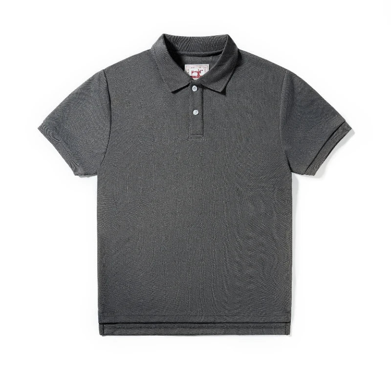 Summer new short sleeved polo shirt retro washed high-quality men's simple casual polo shirt Sorona solid color T-shirt