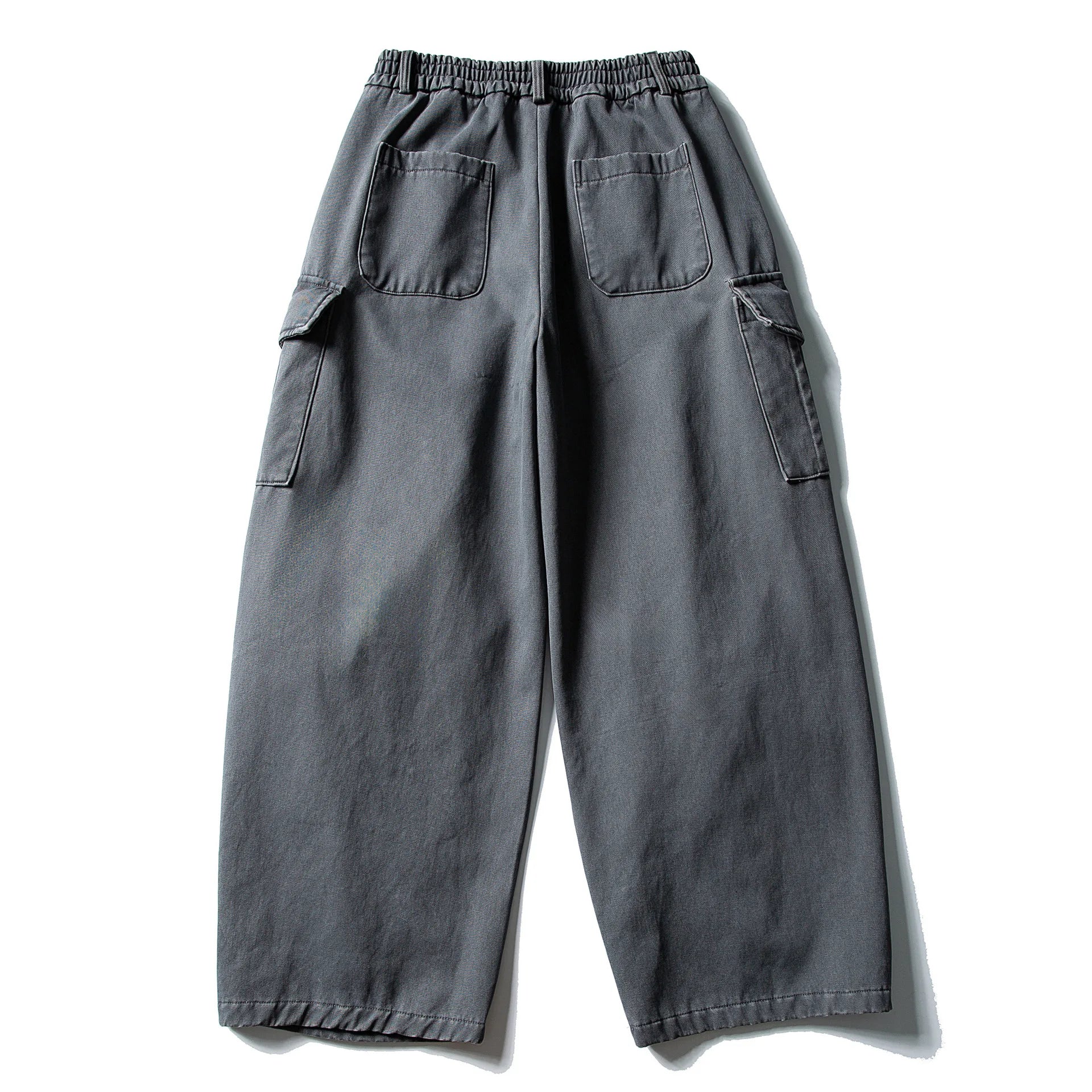 Winter Japanese Retro Amekhaki Washed Multi Pocket Work Pants for Men and Women, Loose and Plush Thick Casual Pants