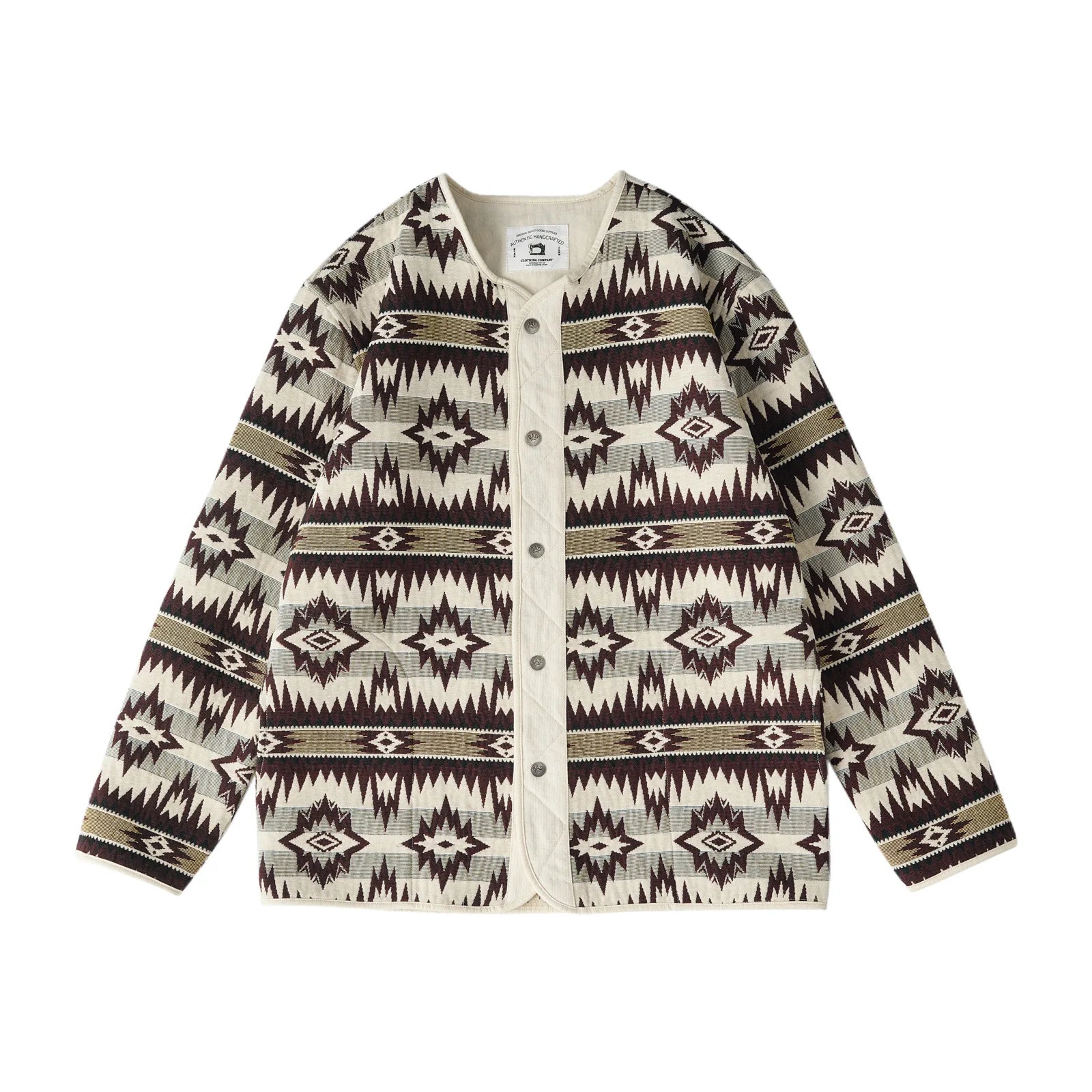 Autumn and Winter New Men's Jacket American Retro Indian Pattern Flight Jacket Coat Thickened Water Washed