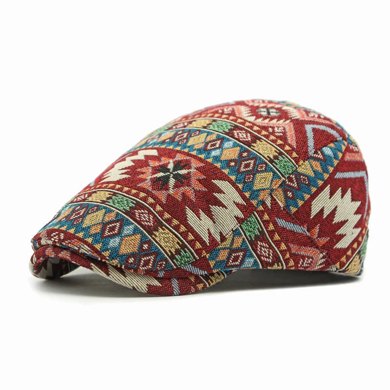 Akkad Kuti 2025 New Arrival Women's Jacquard Beret - British Retro Bucket Hat Newsboy Cap with Reversible Design