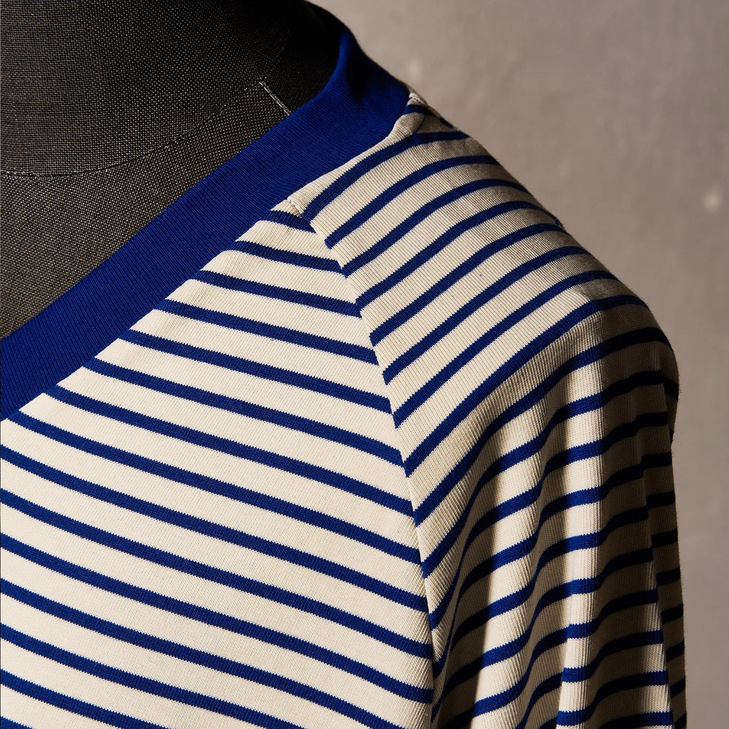 Unisex Heavyweight 100% Cotton American Retro Shirt 2025 New Arrival Breton Stripe V-neck Vintage Washed Top