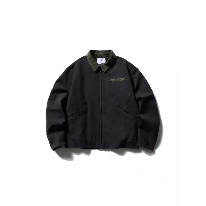 Akkad Kuti 2026 New Men's American Vintage Style Workwear Washed Outdated Khaki Jacket Autumn New Heavyweight Casual Outerwear