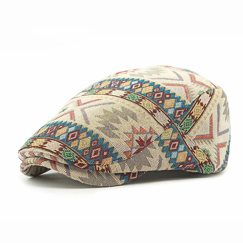 Akkad Kuti 2025 New Arrival Women's Jacquard Beret - British Retro Bucket Hat Newsboy Cap with Reversible Design