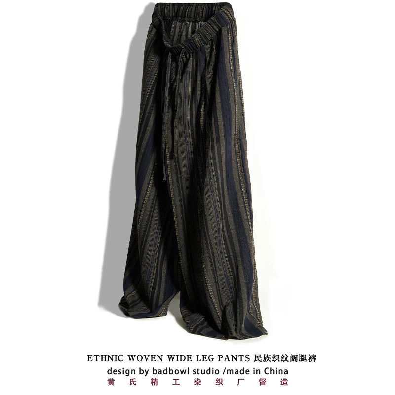 2025 NEW Oversized straight leg wide leg pants, loose and elegant casual pants, ethnic style men's and women's yoga pants