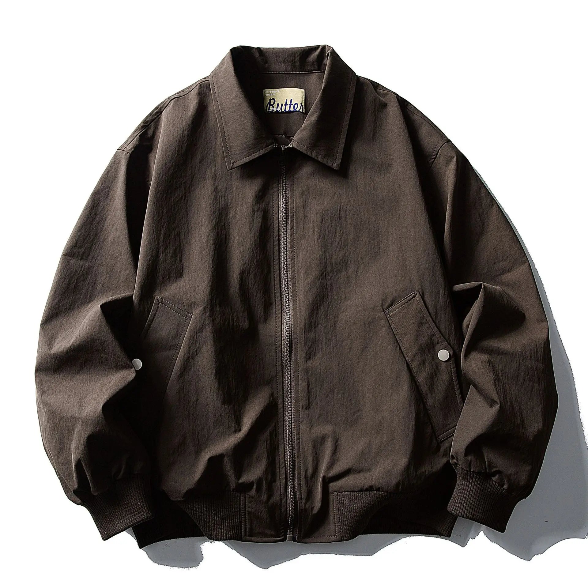 2026 New Retro Pure Color Simple Workwear Jacket Loose Casual Outerwear for Men And Women Spring Autumn Season Polyester Fiber