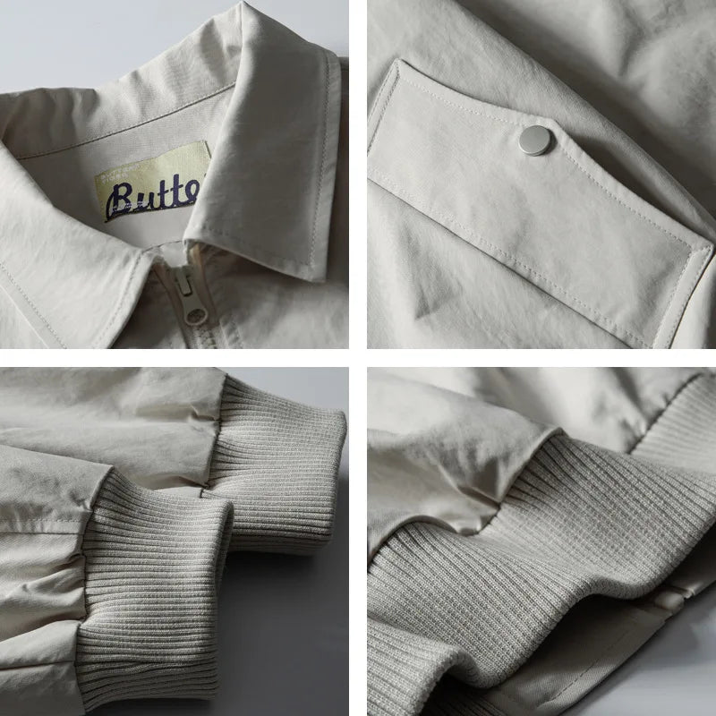 2026 New Retro Pure Color Simple Workwear Jacket Loose Casual Outerwear for Men And Women Spring Autumn Season Polyester Fiber