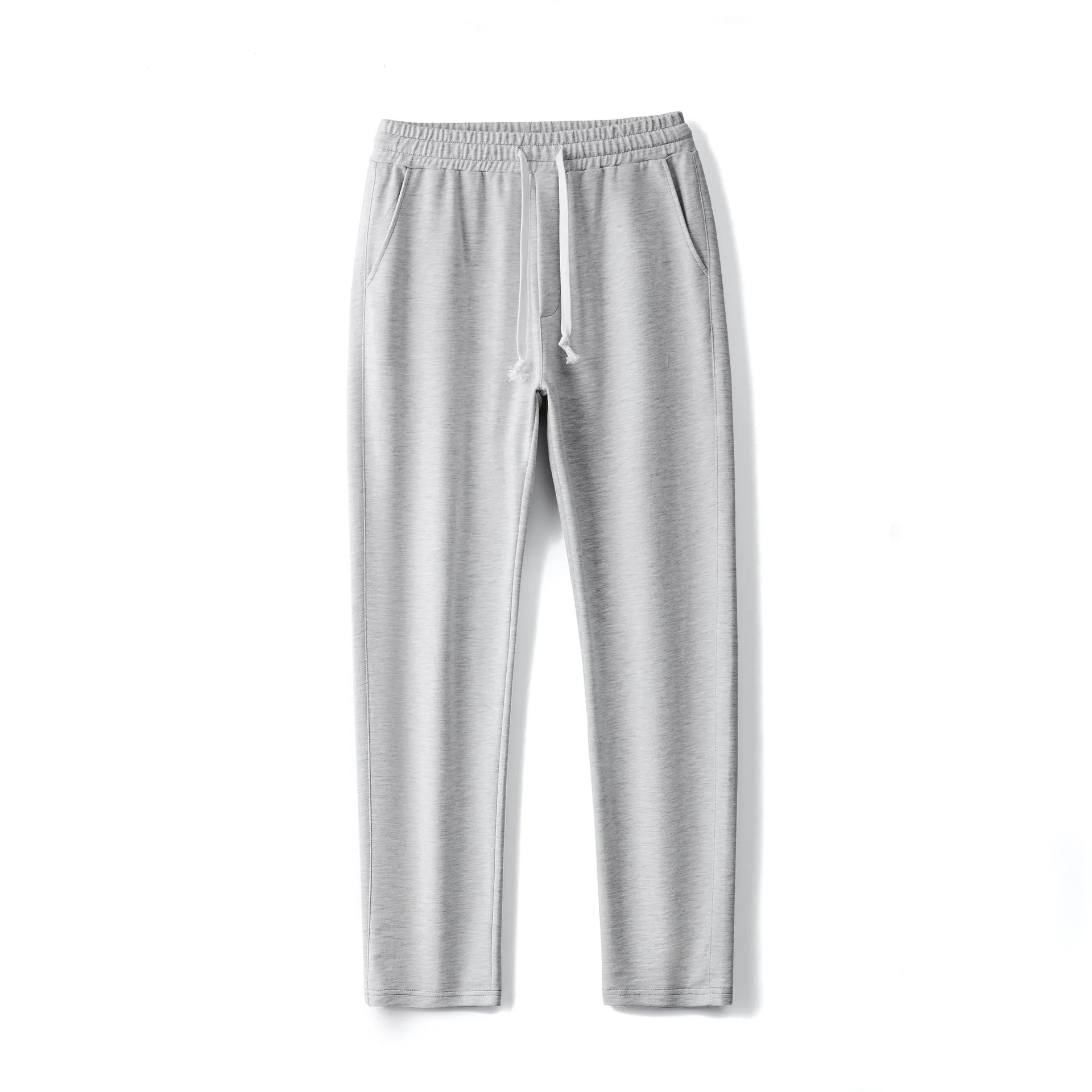 Men's Pants Autumn Winter Sport Fitness Jogger Pants 100 Cotton Black Loose Straight Long Sweatpants Outdoor Casual Trousers