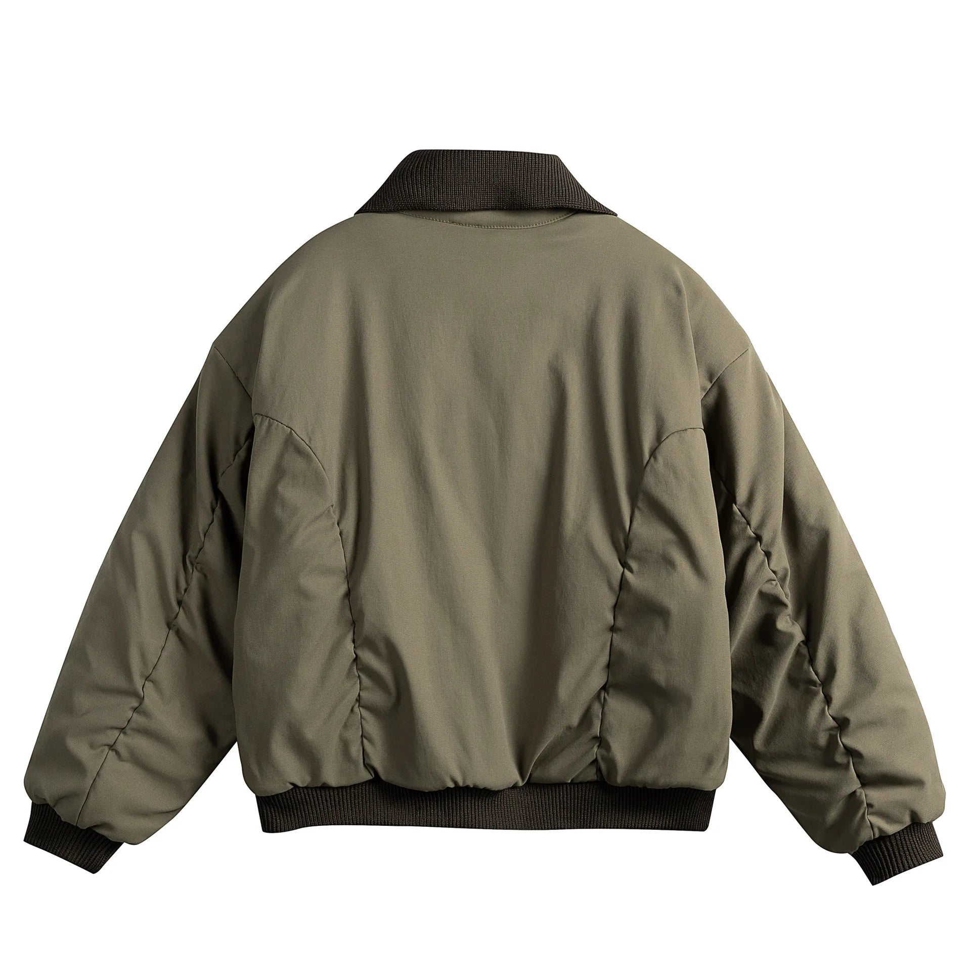 Warmth Double Collar Flight Cotton Workwear Polyester Fiber Filled Zipper Closure Unisex Adult Winter New Style Fashion Brand