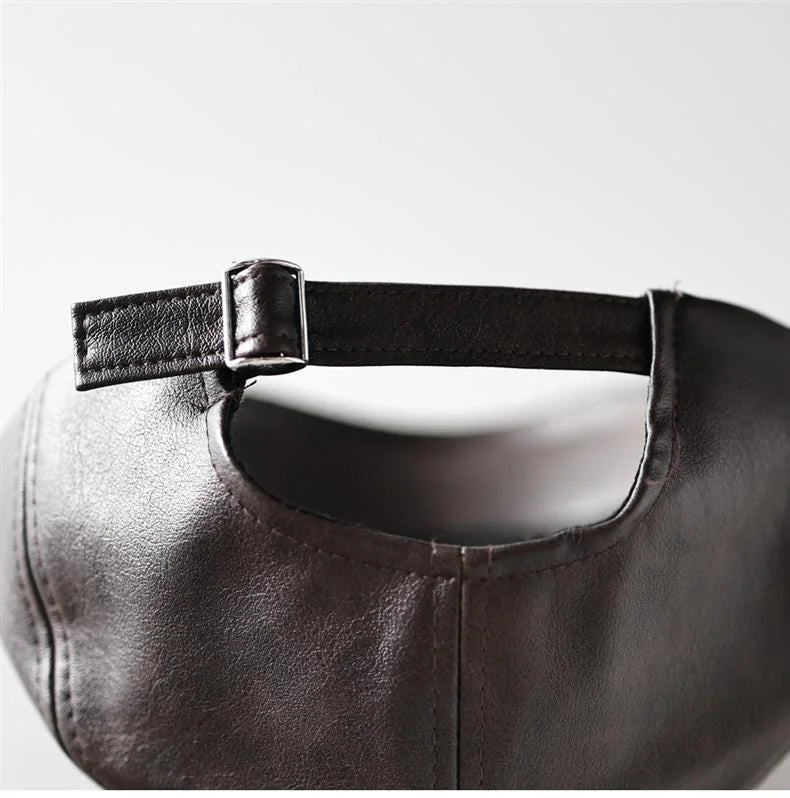 Akkad Kuti Premium Leather Ivy Cap - Unisex Classic Newsboy Hat for Fashionable Everyday Wear