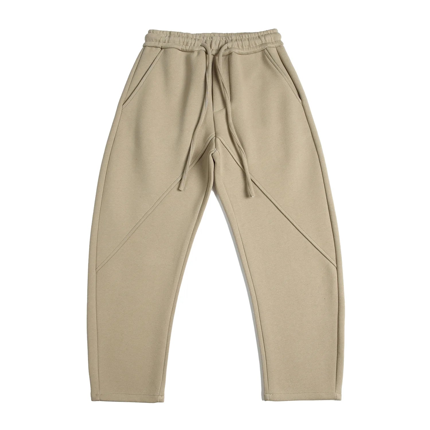 500GSM Heavyweight American Retro Clean Fit Tailored Sweatpants Unisex Loose Casual Curved-hem Pants for Men Trendy Autumn 2025