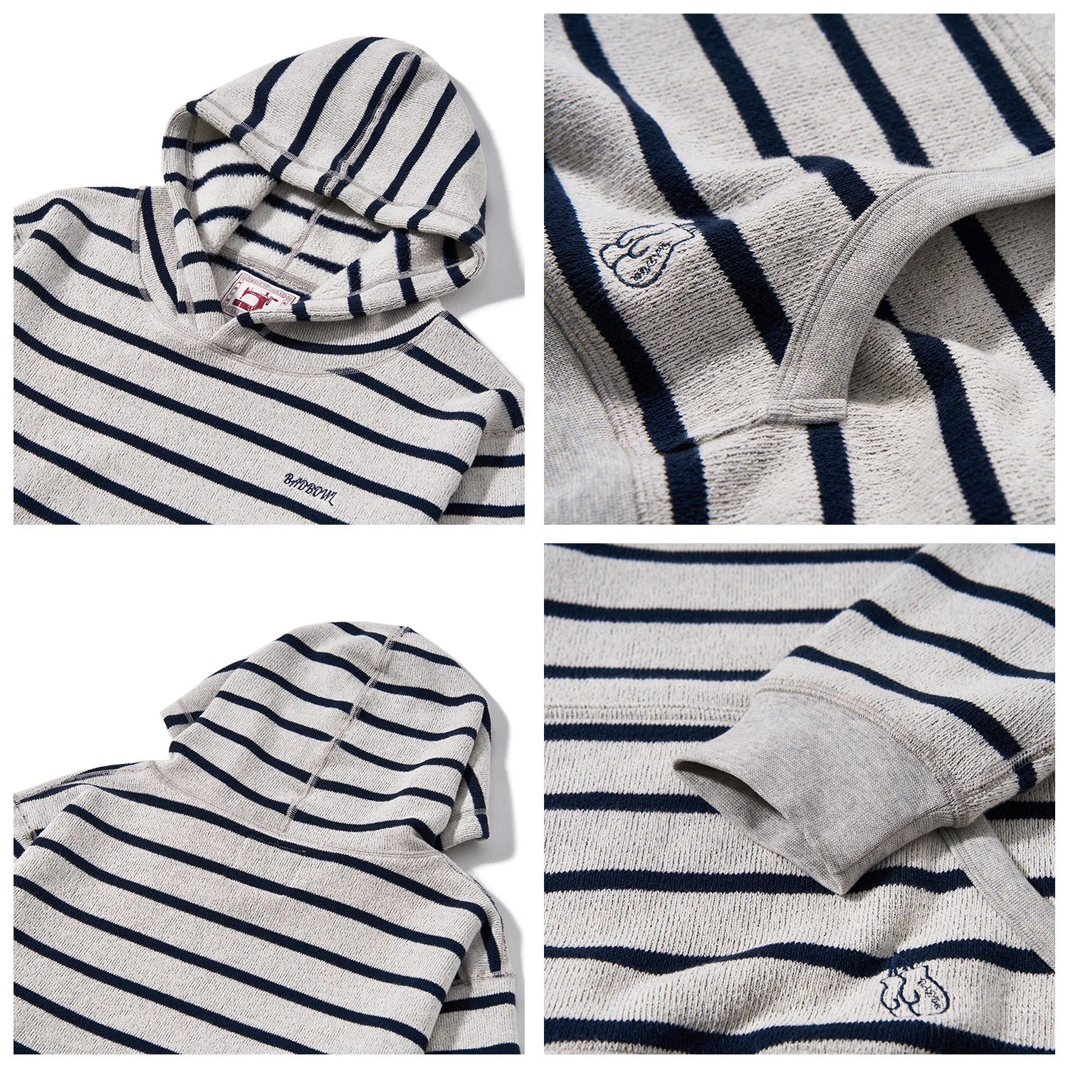 2026 New Winter Original Wool Hooded Sweater for Men, American Retro Striped Sweater, Loose Fitting Couple Hoodie, Washed With