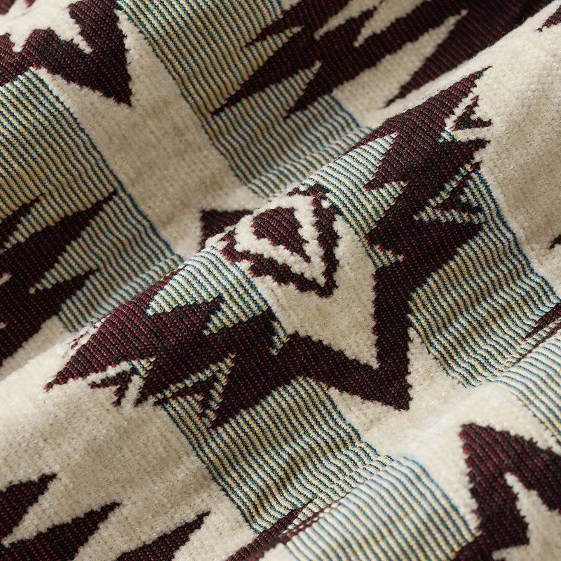 Autumn and Winter New Men's Jacket American Retro Indian Pattern Flight Jacket Coat Thickened Water Washed