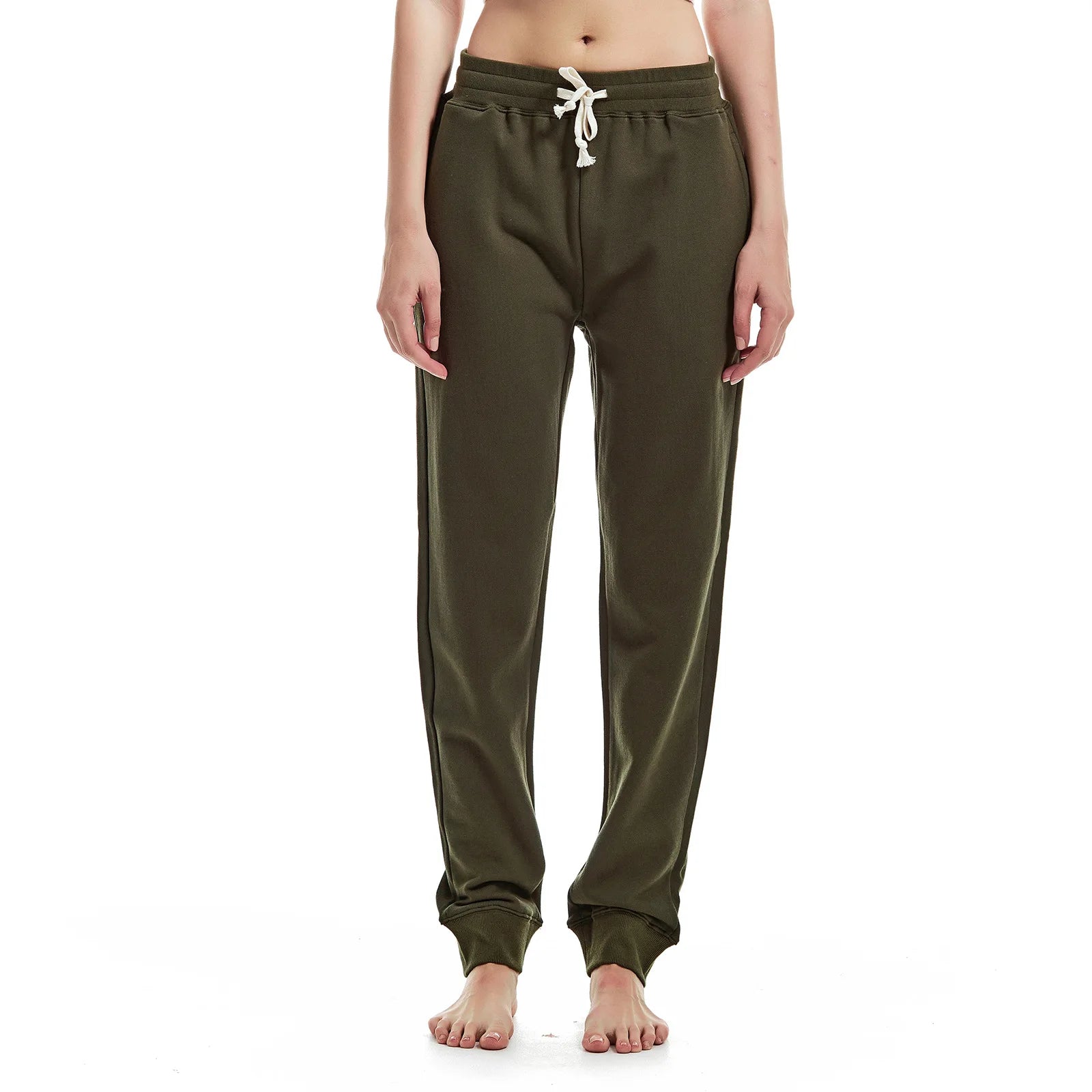 Autumn New Women's Cotton Casual Pants, Breathable Loose Sports Pants, Solid Color Basic Style, Women's Sports Pants