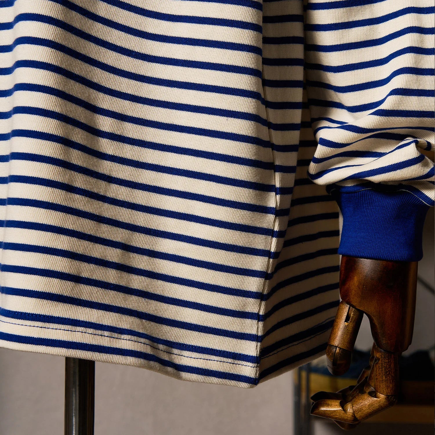 Unisex Heavyweight 100% Cotton American Retro Shirt 2025 New Arrival Breton Stripe V-neck Vintage Washed Top