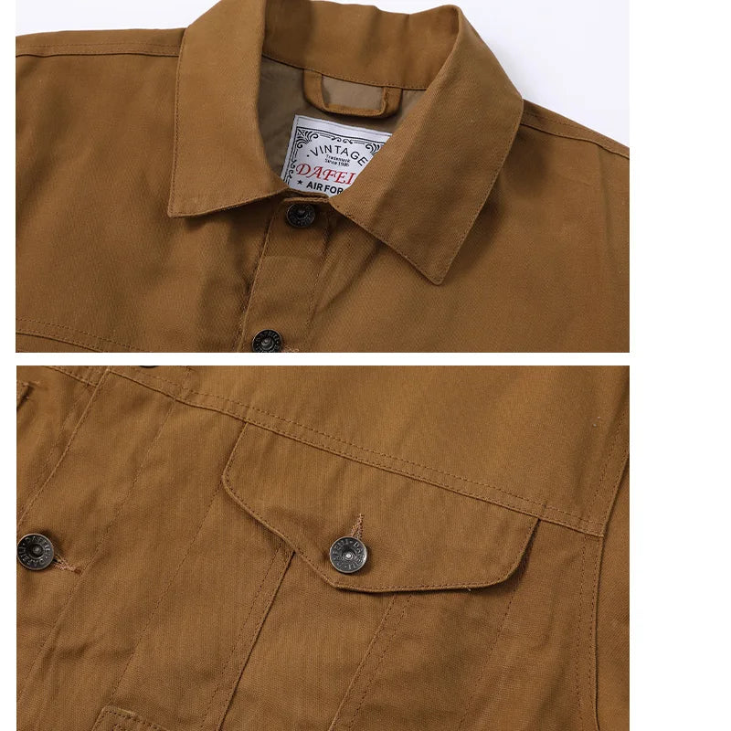 Waxed Canvas Cruiser Jacket Water Suede Rugged Resistant Rugged Style Men's Cruiser Tin Cloth Western Cowboy Work Outerwear
