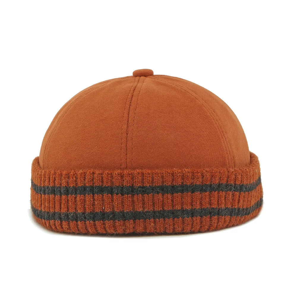 New Arrival Unisex Autumn Hat - Minimalist Plain Knit Beanie Mandarin Cap Streetwear Versatile Headwear