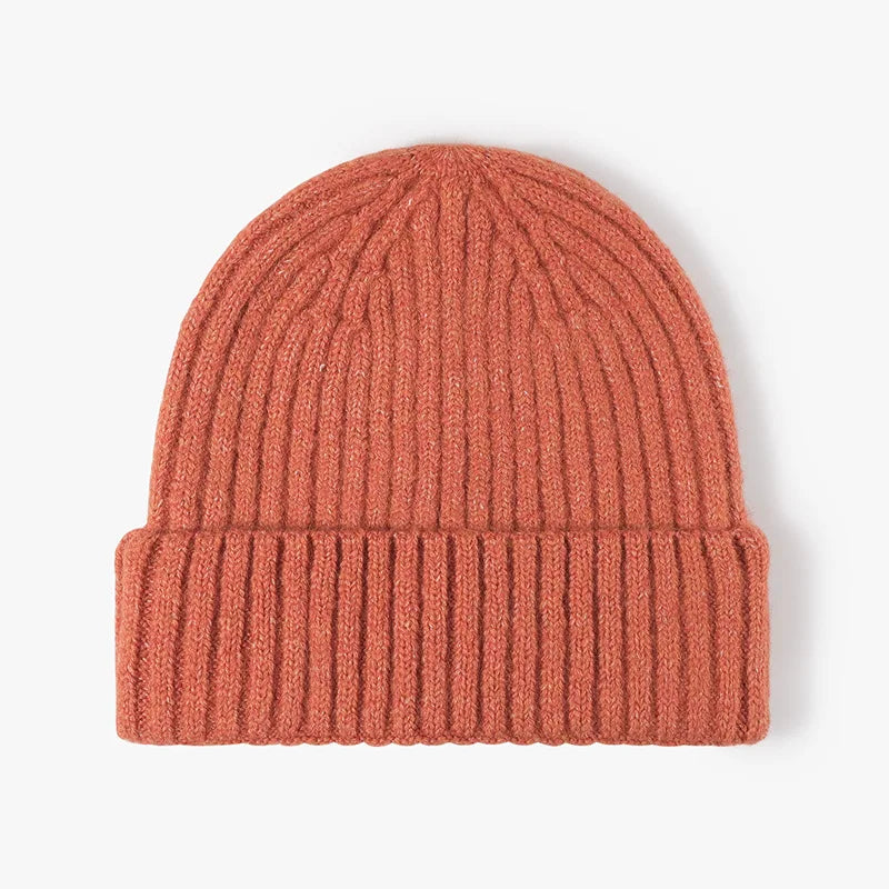Unisex Wool Knit Beanie 2025 New Plain Thickened Earflap Anti-Static Warm Outdoor Daily Winter Hat