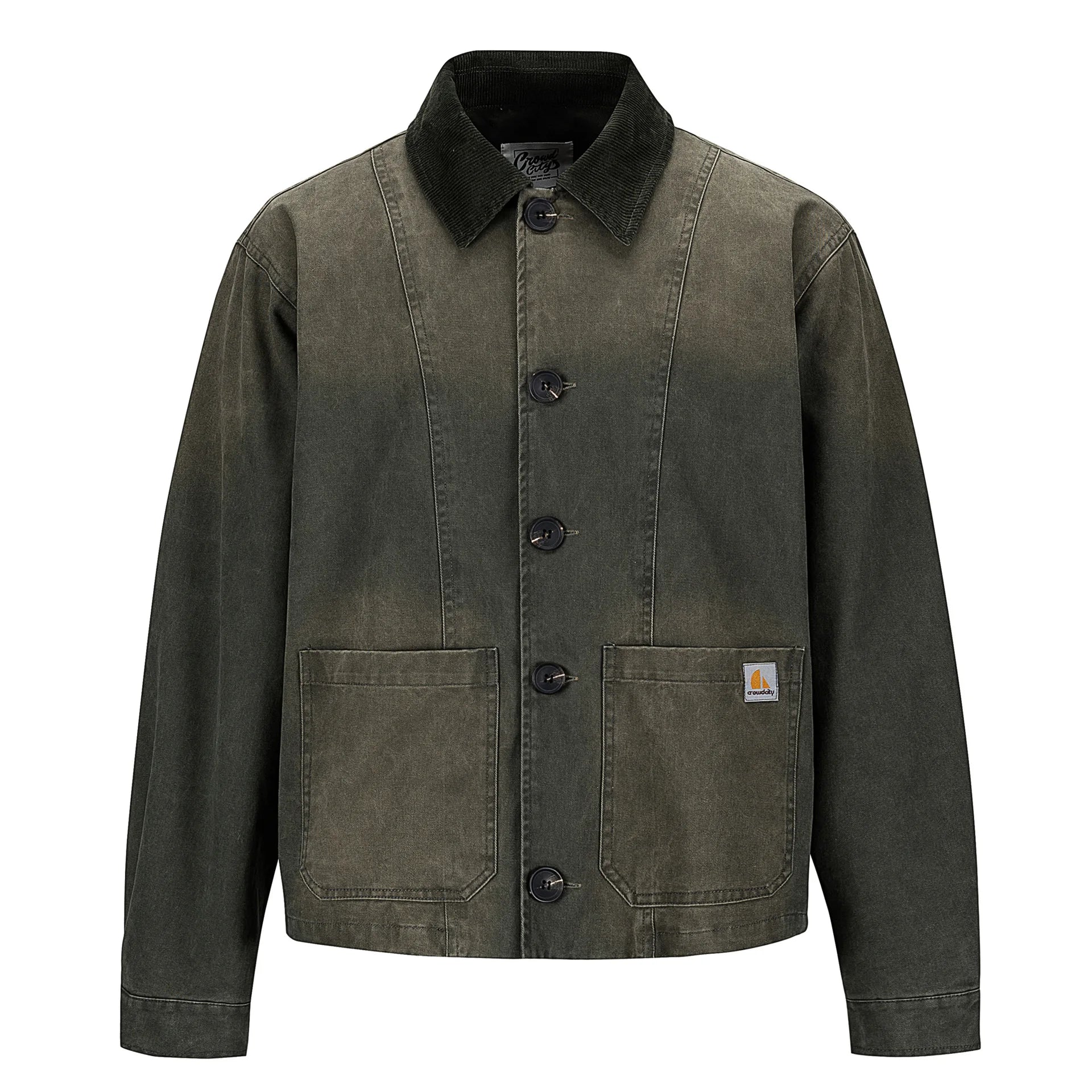 2026 American Retro Workwear Jacket Men's Loose Casual Collar Coat Spring Autumn New Trendy Brand Cotton Long Sve