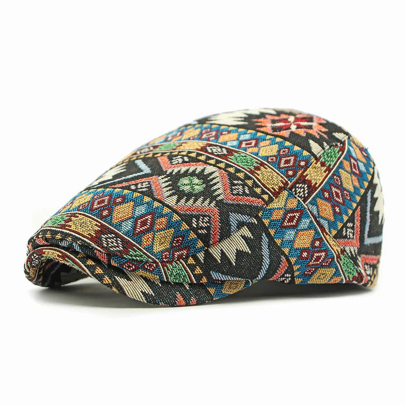 Akkad Kuti 2025 New Arrival Women's Jacquard Beret - British Retro Bucket Hat Newsboy Cap with Reversible Design