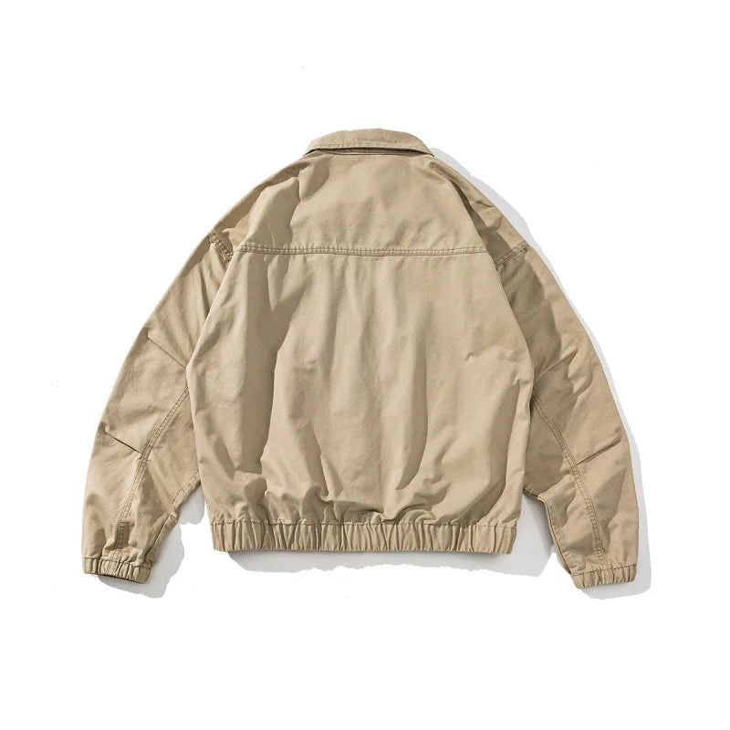 2026 Spring New Arrival Amekaji American Retro Solid Color Multi-Pocket Work Jacket Men Akkad Kuti High Quality Workwear Top