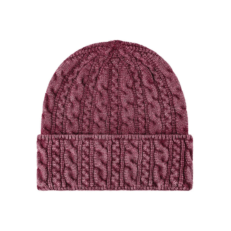 Premium Core-Spun Yarn Cable Knit Beanie  Unisex Oversized Earflap Warm Winter Hat for Big Heads