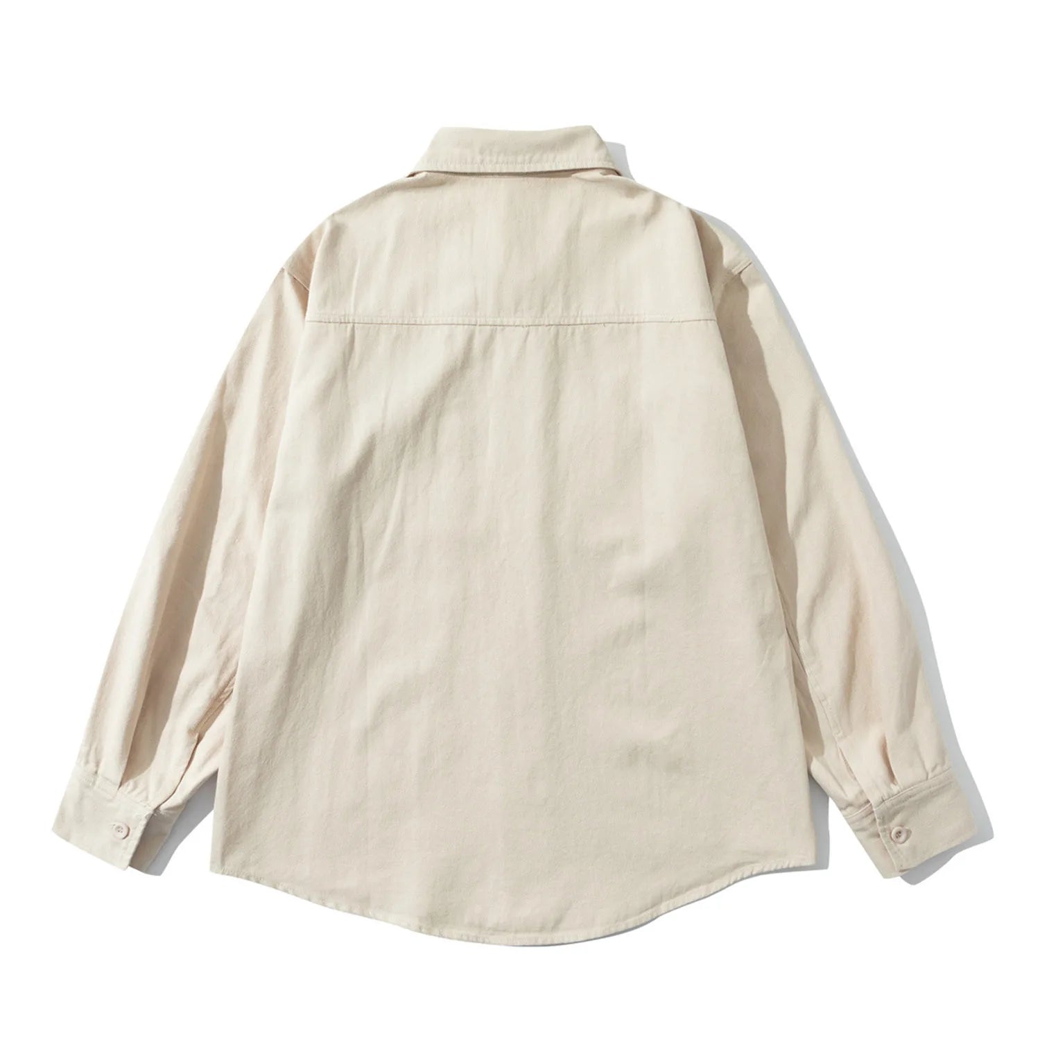 New Streetwear Amekaji Vintage Cotton Cargo Shirts Men Loose Casual Long Sleeve Student Fashion Oversize Shirts Man Clothing