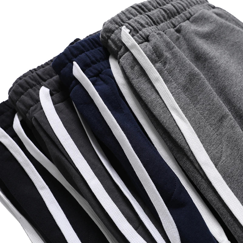 Men's Cotton Straight Pants Black Baggy Casual Sportwear Fitness Pants Women Autumn Basic Joggers Gym Sweatpants Wide Leg Pants