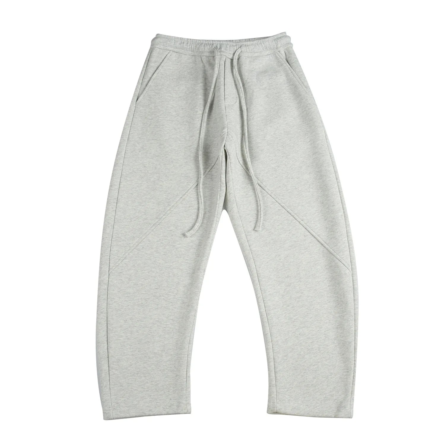 500GSM Heavyweight American Retro Clean Fit Tailored Sweatpants Unisex Loose Casual Curved-hem Pants for Men Trendy Autumn 2025