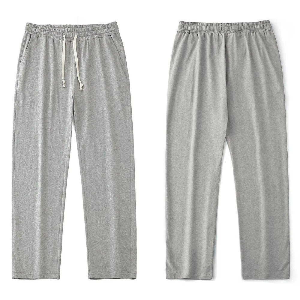 Men's 180G Combed Cotton Sport Pants Solid Color Straight Sweatpants Comfortable Casual Spring Autumn Homewear Men's pants