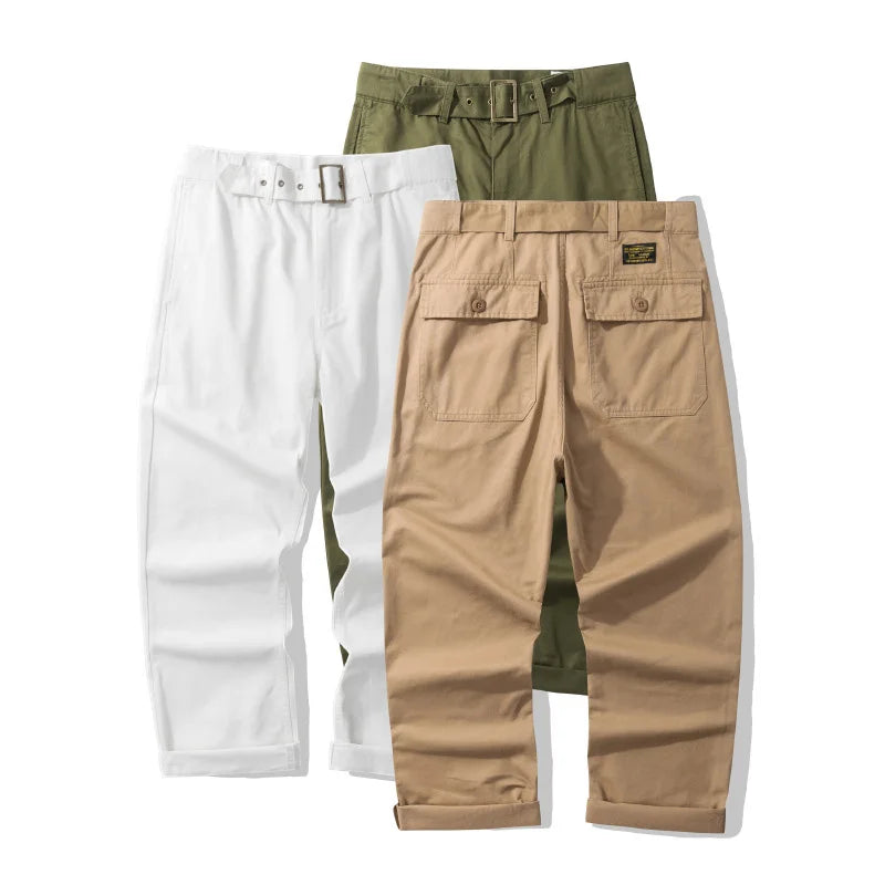 Gurkha Casual Pants - French Military Inspired Motorcycle Trousers Lightweight Brushed Four-Season Unisex Workwear Pants