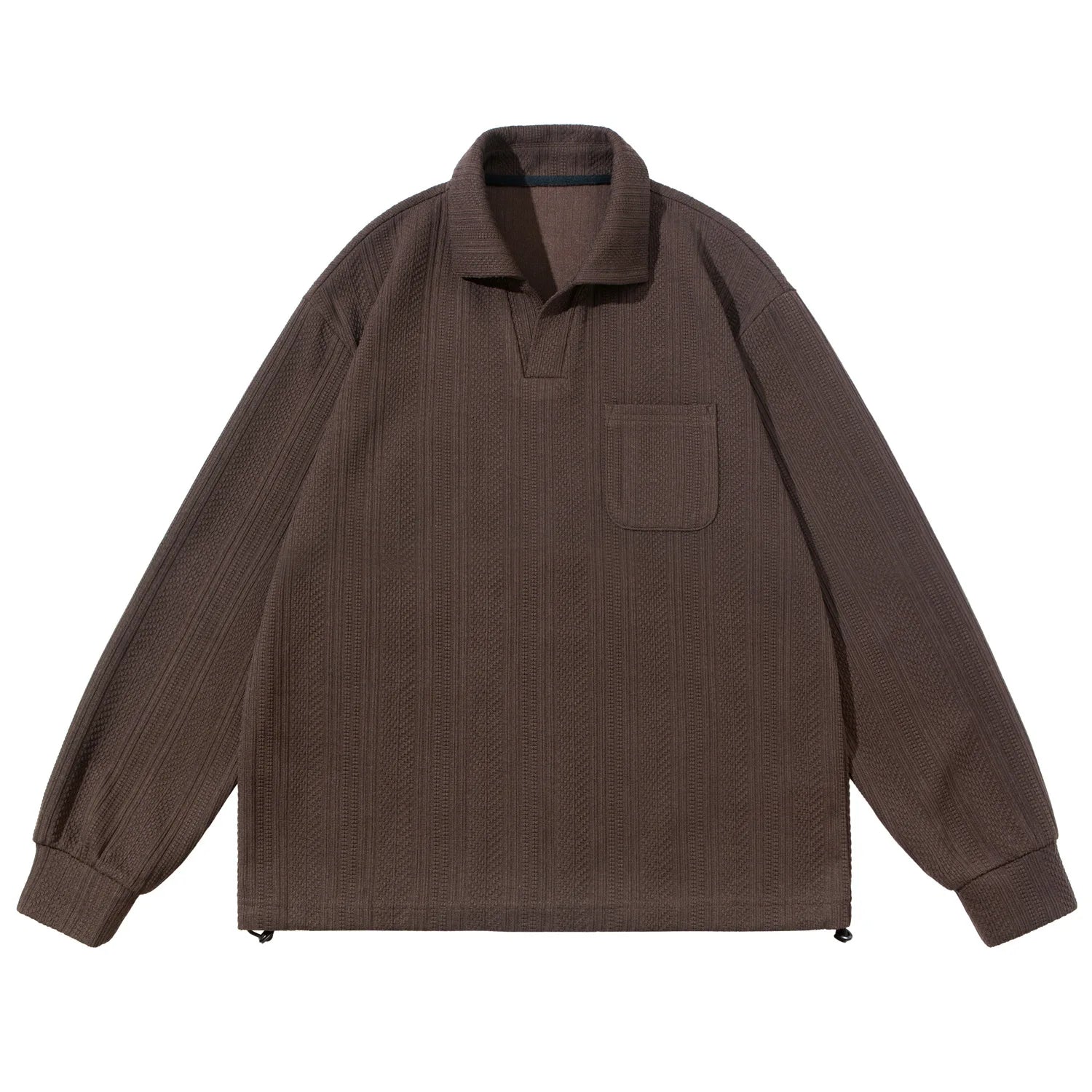 Long Sleeve T-Shirt Men's Casual Fashion Autumn New Style Japanese Retro Wheat Spike Stripe O-Neck T-Shirt Unisex Breathable