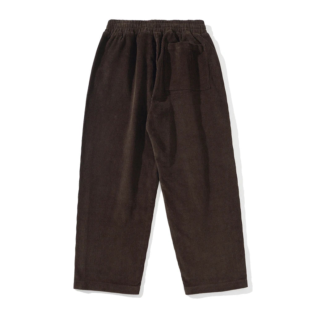 Vintage Washed Corduroy Pants Men Spring Autumn Heavy Cotton Wide Leg Pants Male Loose Japanese Retro Outdoor Casual Trousers