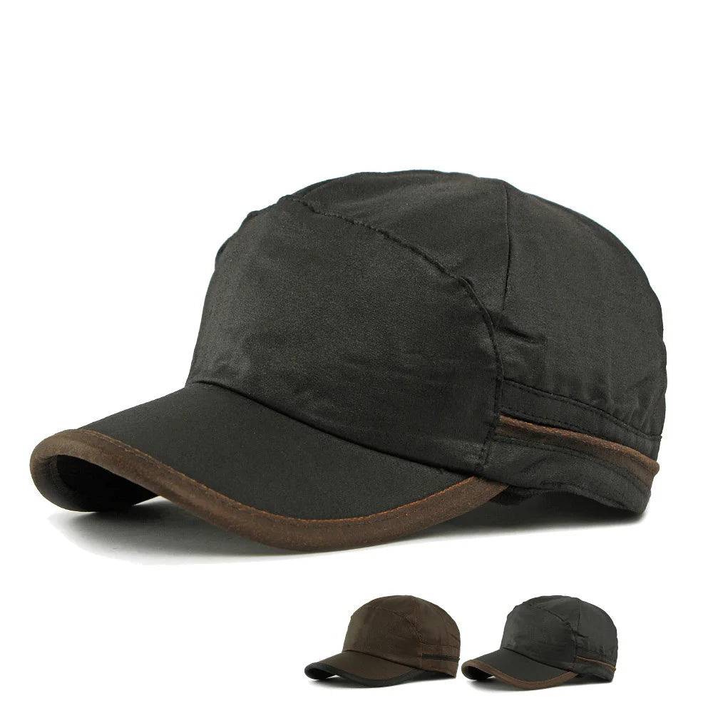 Akkad Kuti New Arrival  Fleece Lined Thickened 6-Panel Cap Unisex Japanese Retro Full Closed Warm Winter Baseball Hat