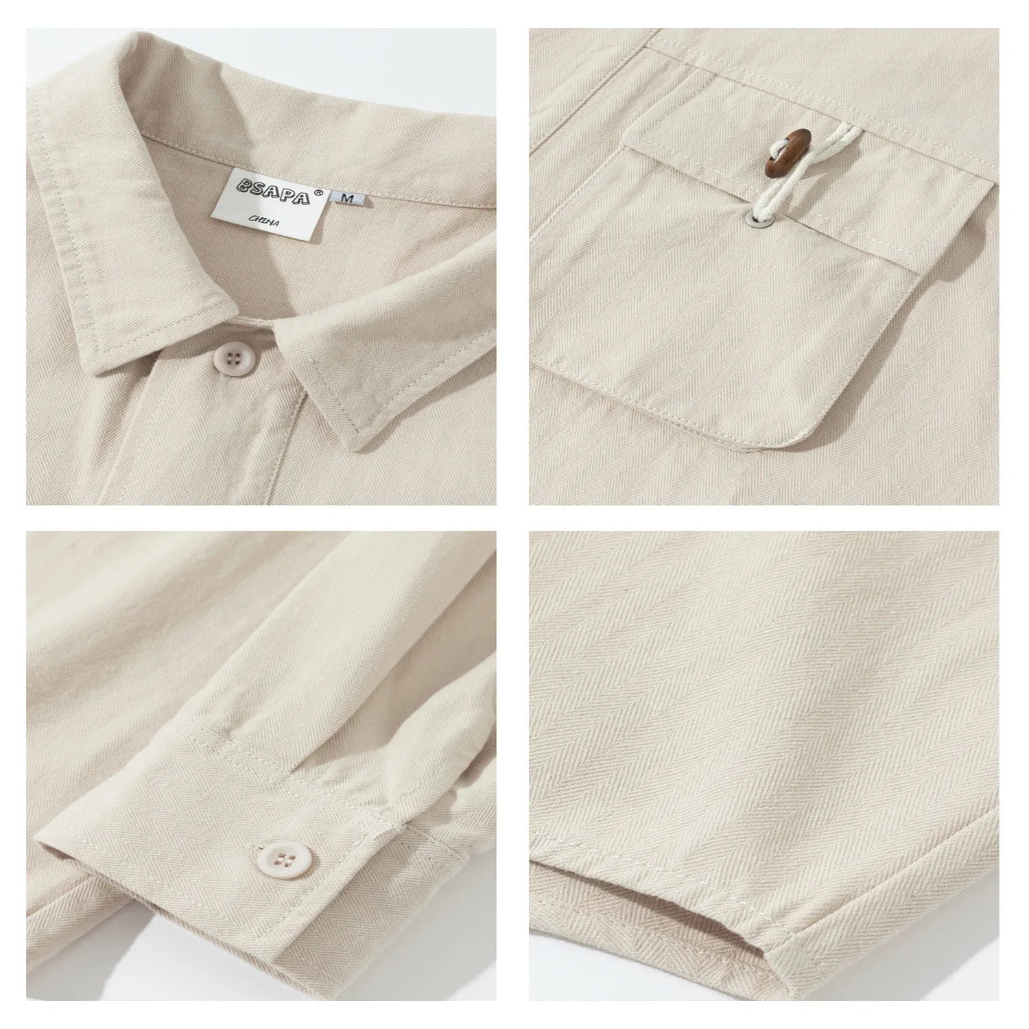 New Streetwear Amekaji Vintage Cotton Cargo Shirts Men Loose Casual Long Sleeve Student Fashion Oversize Shirts Man Clothing