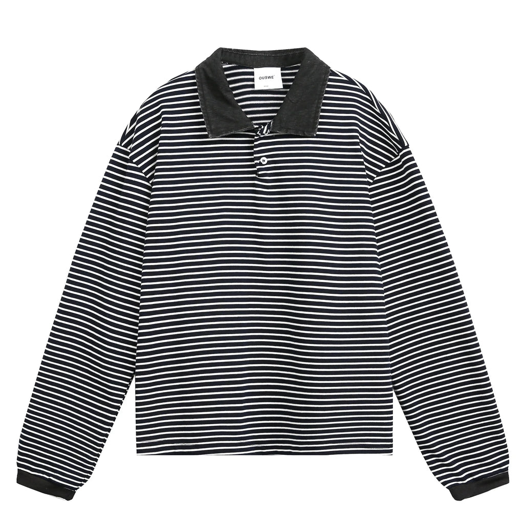 2025 New Fashion Autumn Men's Solid Color Turn-down Collar Long Sleeve Button Pullover T-shirts Male Casual Trendy Cotton Shirt