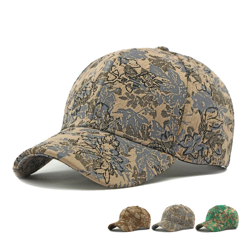 Akkad Kuti Vintage Retro Ethnic Baseball Cap - Unisex Boho-Chic Jacquard Structured UV Protection Sun Hat Spring